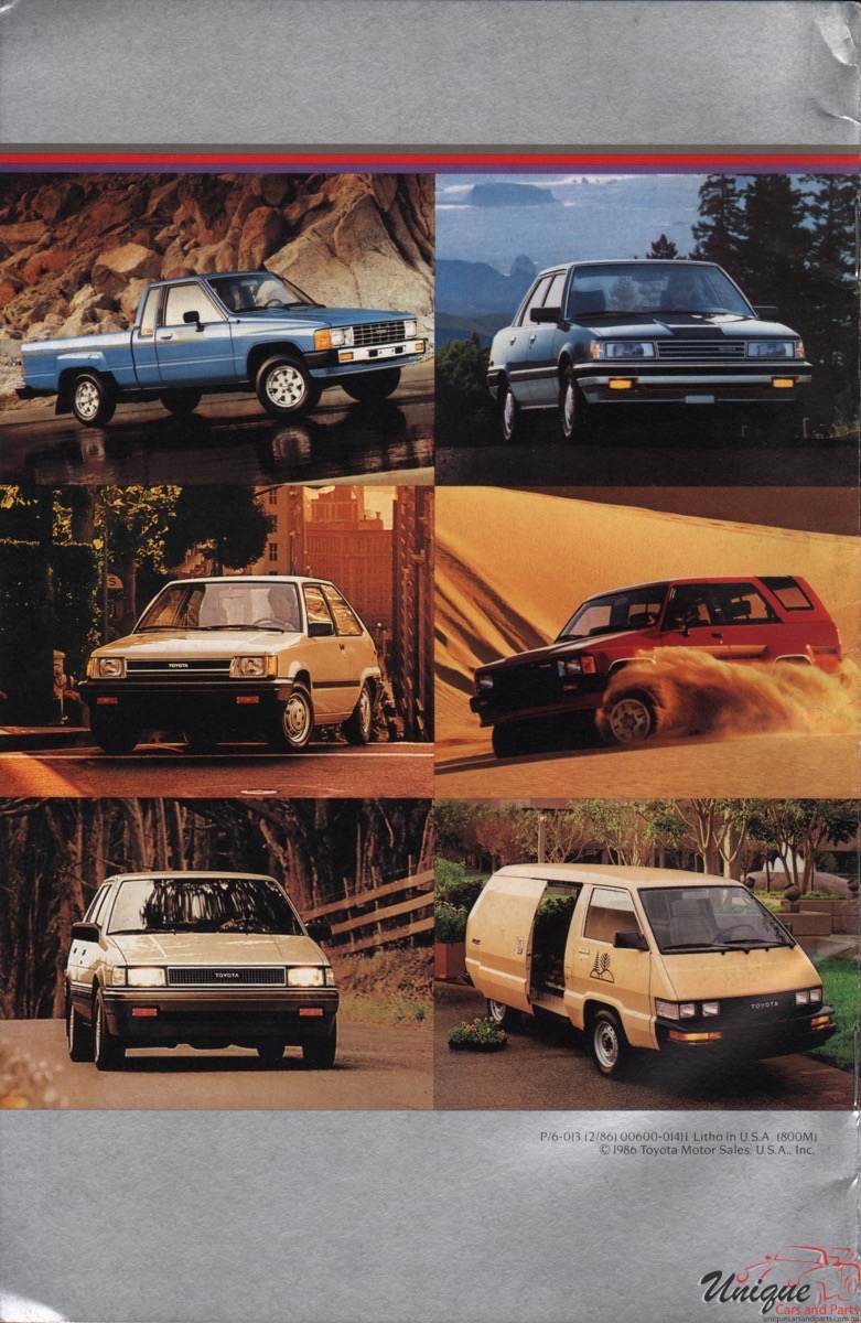 1986 Toyota Full-Lineup Brochure Page 10